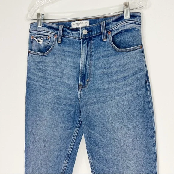Abercrombie & Fitch The Skinny High Rise Jeans Vent Hem Size 8 Long - Picture 3 of 10